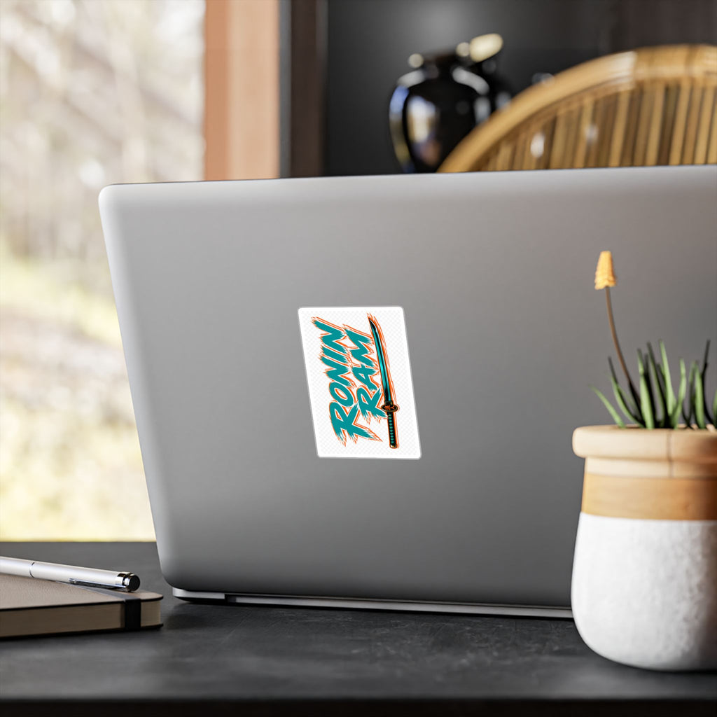 Ronin Ram Samurai Sword Vinyl Sticker — Kiss-Cut Decal