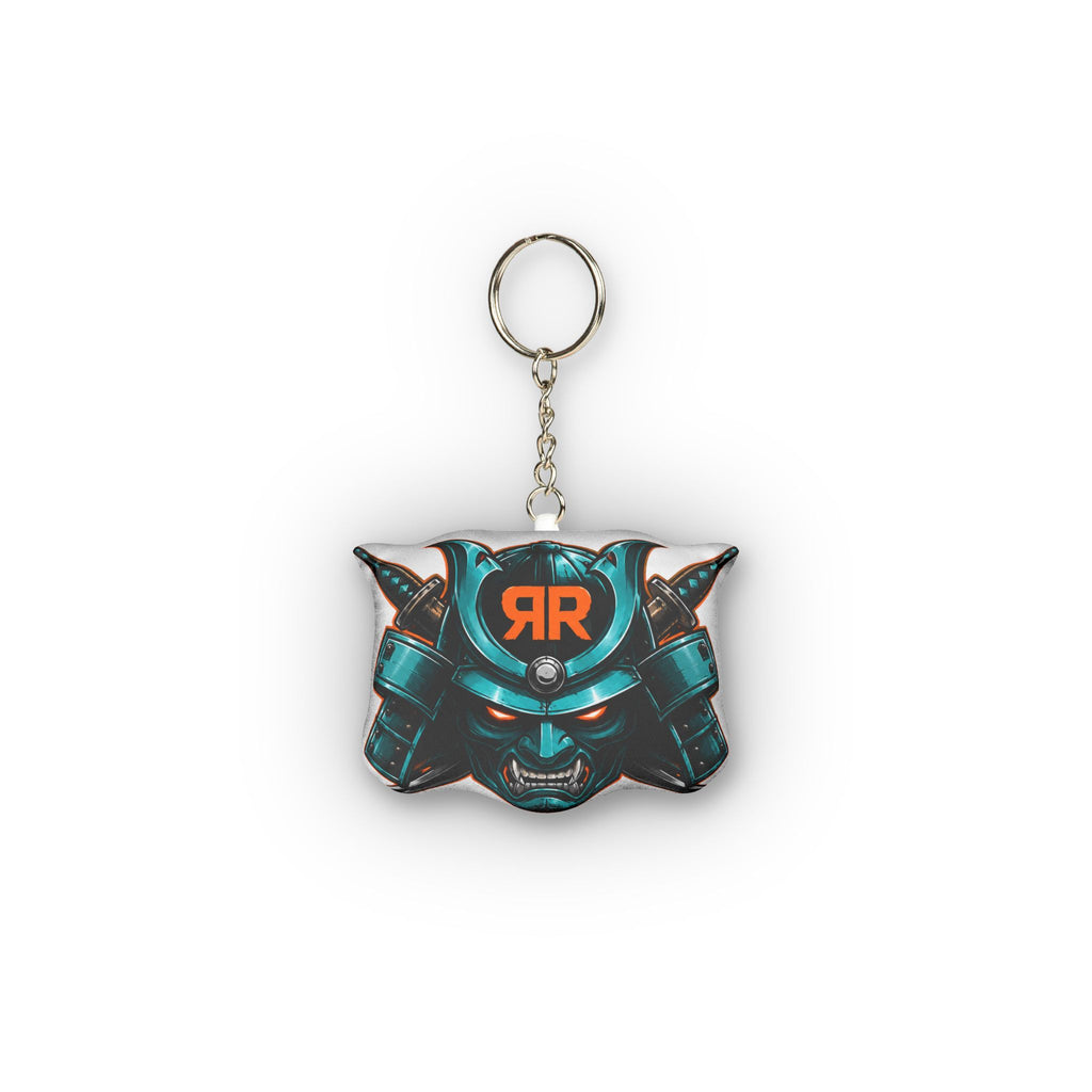 Samurai Helmet Mini Plush Keychain — Custom Shape Anime Gamer Accessory