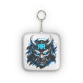 Samurai Demon Mini Plush Keychain — Custom Gaming Logo Accent