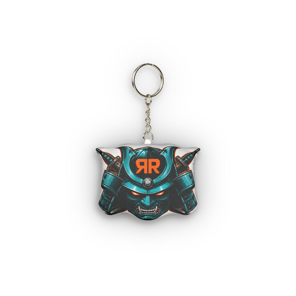 Samurai Helmet Mini Plush Keychain — Custom Shape Anime Gamer Accessory