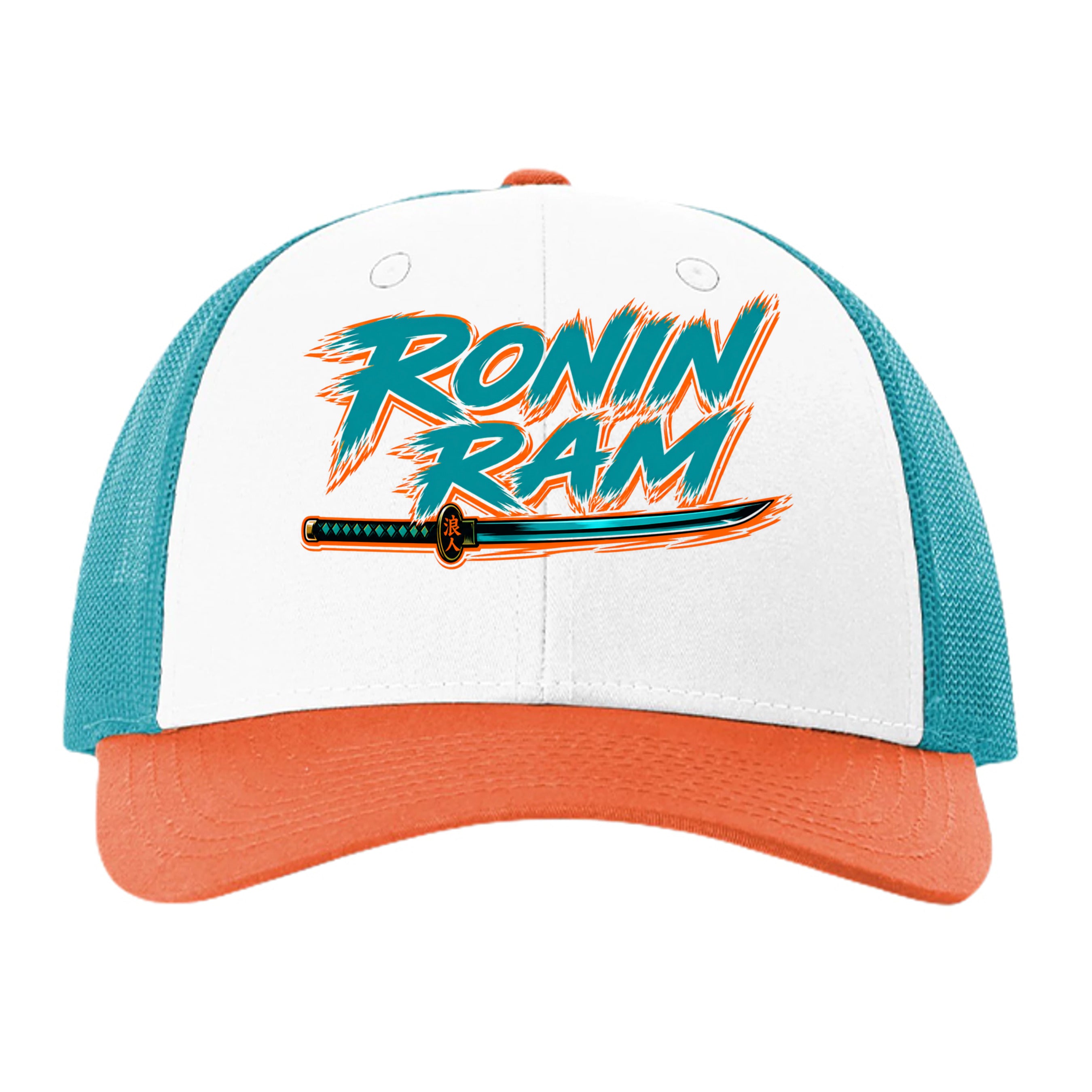 White/ Blue Hawaiin/ Pale Orange - 115R - FRONT